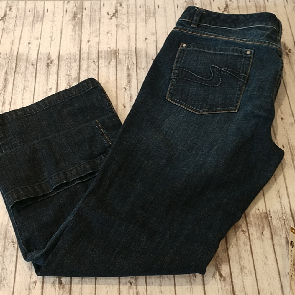 WHBM Blanc Dark Wash Blue Jeans